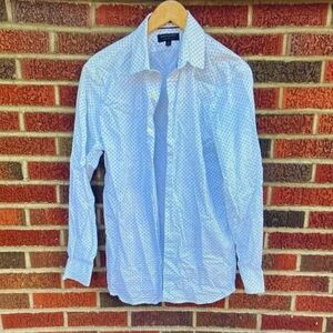 Banana Republic Light Blue Patterned Button-Down Shirt